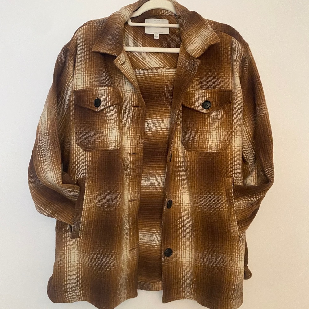 New Lucky Brand Plaid Shirt-Jacket